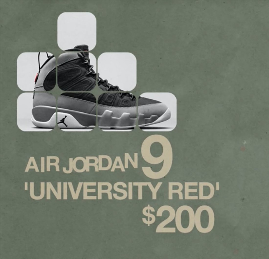 2022 Air Jordan 9 Particle Grey University Red CT8019-060 Release Date