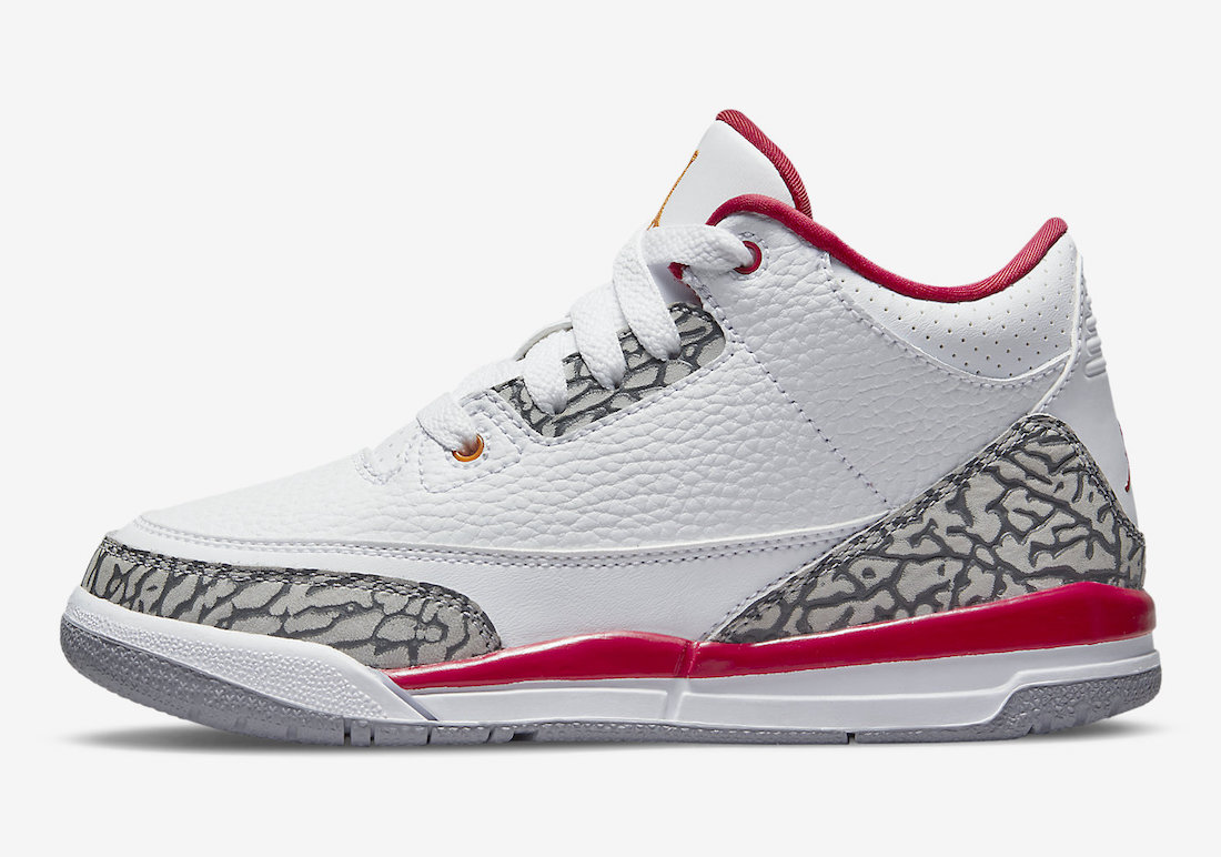 Air Jordan 3 Cardinal Red Preschool 429487-126 Release Date