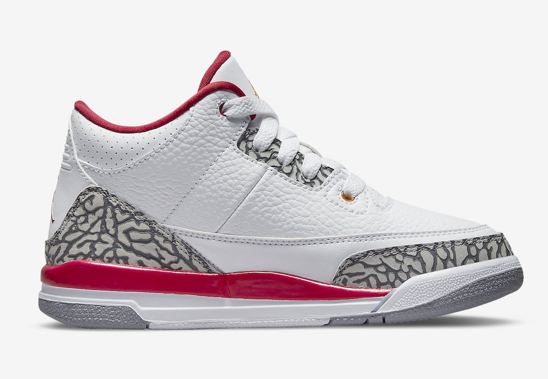 Air Jordan 3 Cardinal Red Preschool 429487-126 Release Date