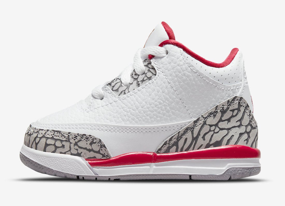 Air Jordan 3 Cardinal Red Toddler 832033-126 Release Date