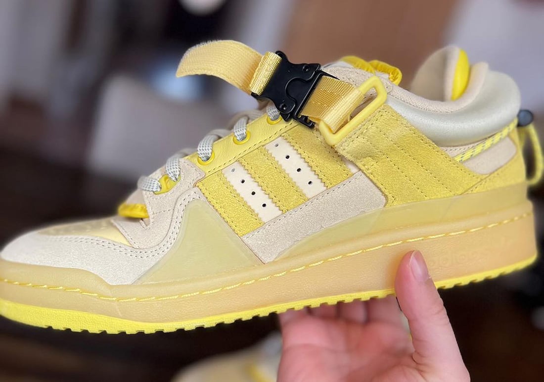 Detailed Look at the Bad Bunny x adidas Forum Buckle Low ‘Yellow’ Sample
