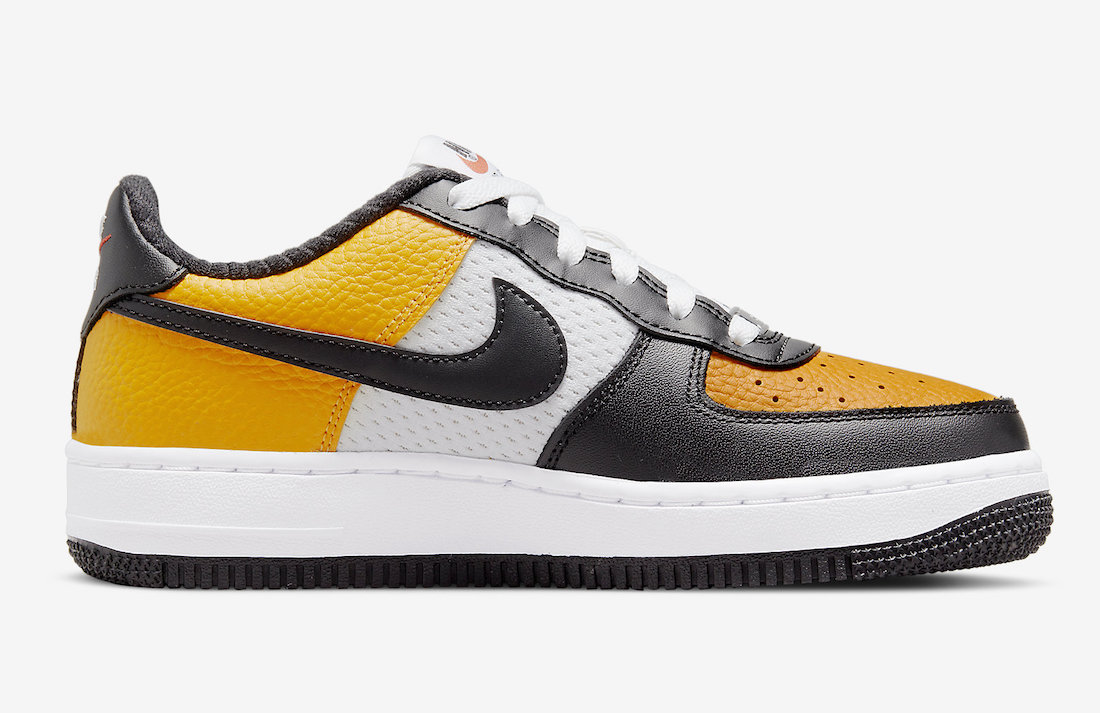 Nike Air Force 1 GS Gold Black White DQ7779-700 Release Date