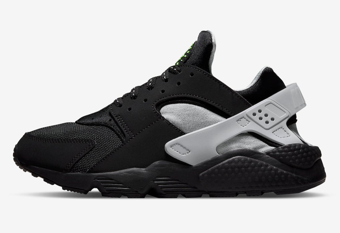 Nike Air Huarache Black Grey Green DR0141-001 Release Date Info