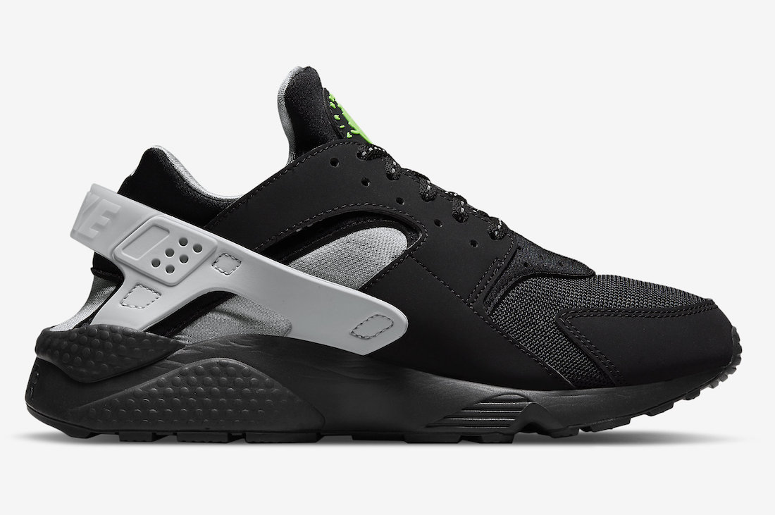 Nike Air Huarache Black Grey Green DR0141-001 Release Date Info