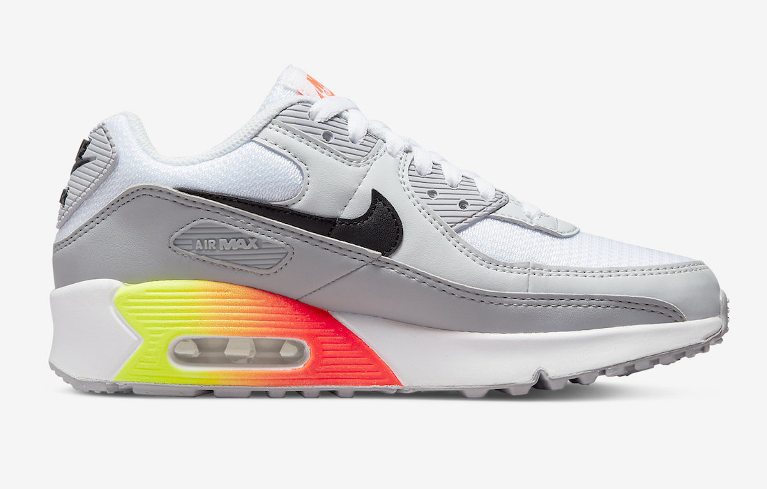 Nike Air Max 90 GS White Orange Volt DR8924-001 Release Date Info