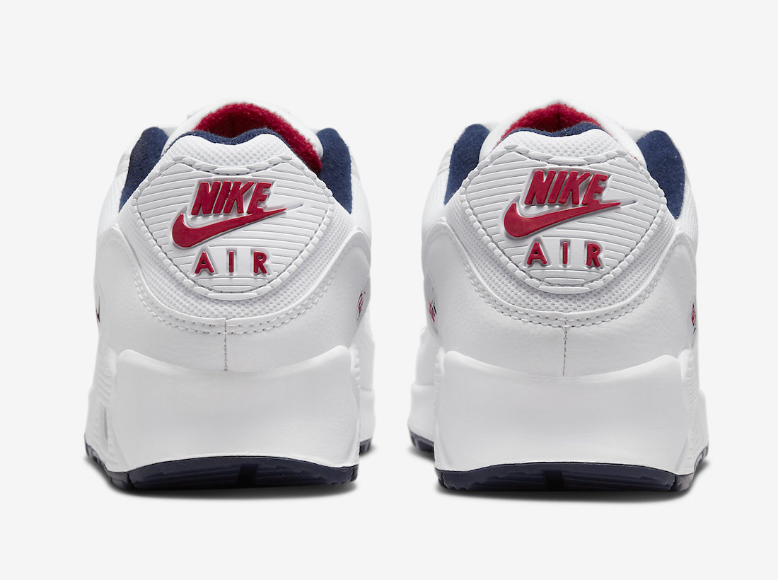 Nike Air Max 90 Paris White Navy Red DJ5414-100 Release Date Info