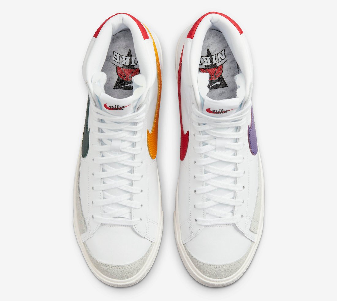 Nike Blazer Mid Mismatched Swooshes DQ7777-100 Release Date Info
