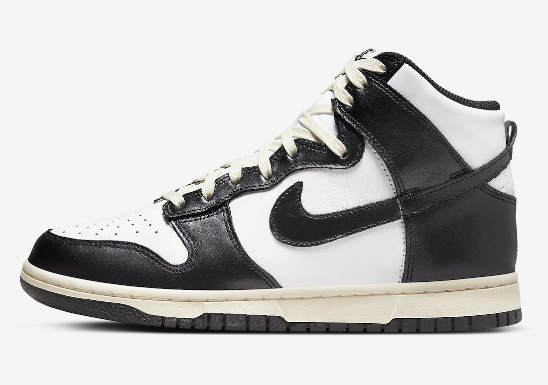 Nike Dunk High Vintage Black White DQ8581-100 Release Date Info