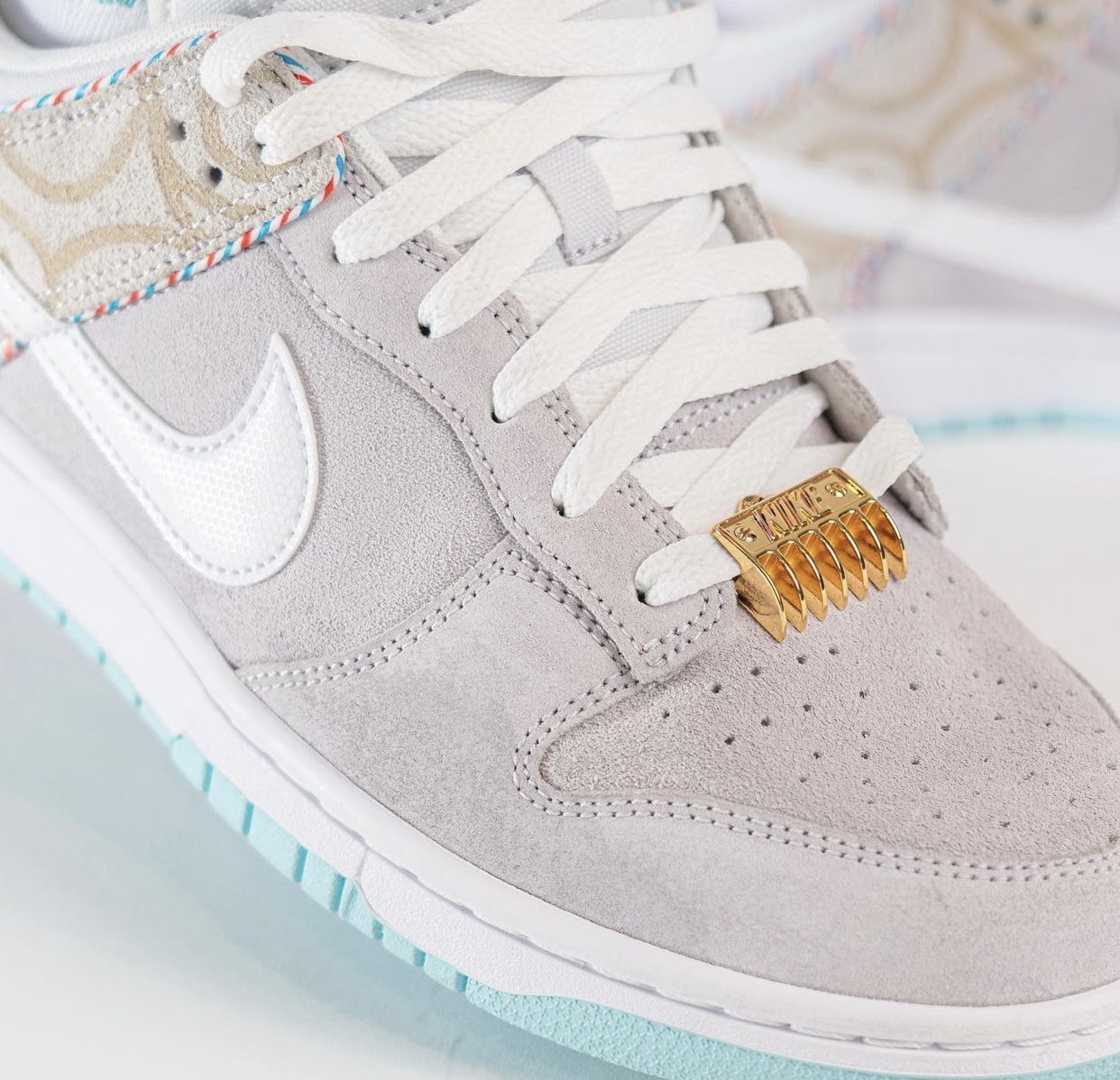 Nike Dunk Low Barber Shop White DH7614-500 On-Feet