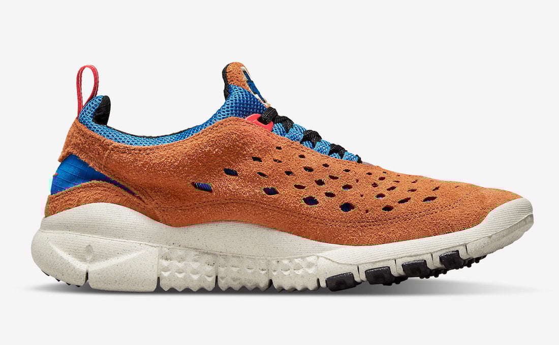Nike Free Run Trail Dark Russet Habanero Red Blue Nebula CW5814-201 Release Date Info