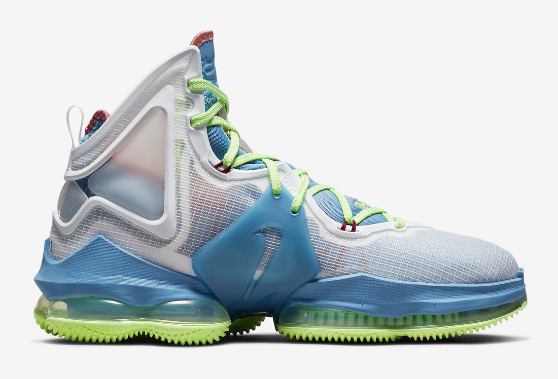 Nike LeBron 19 Neon Green Blue DC9341-400 Release Date Info