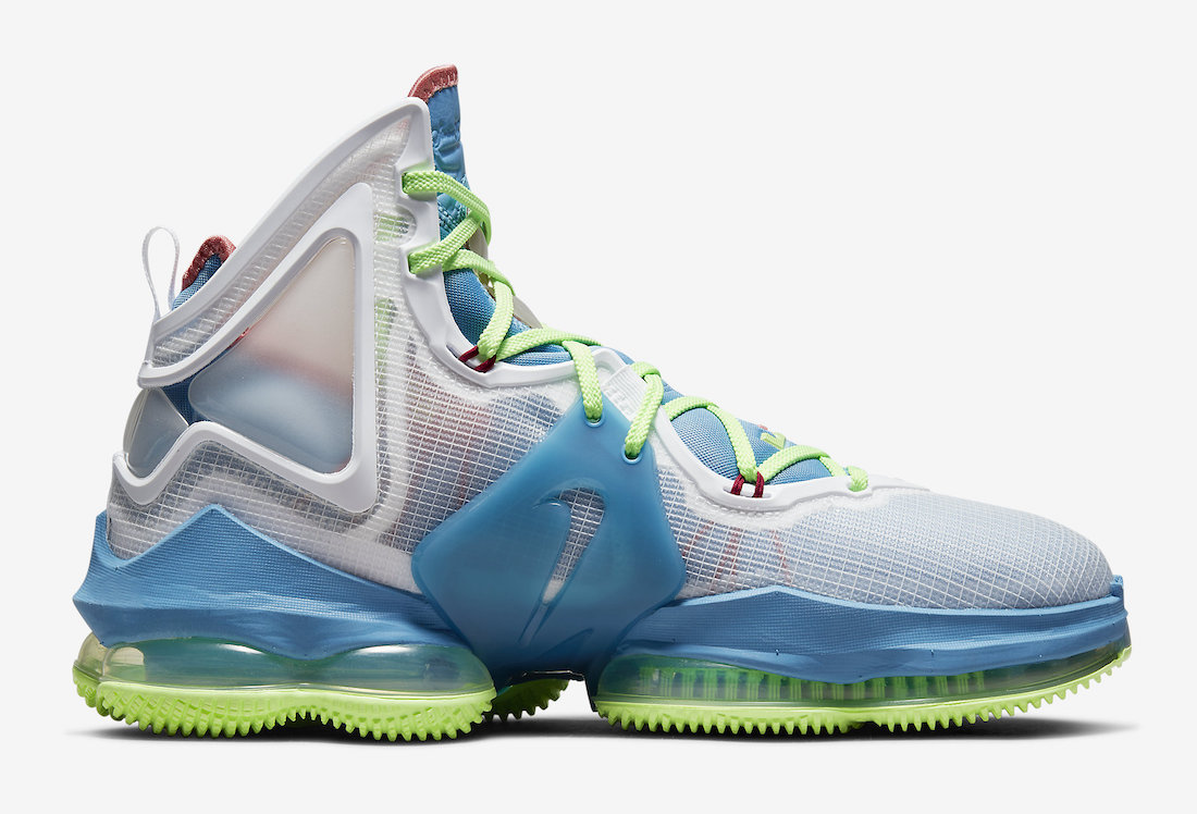 Nike LeBron 19 Neon Green Blue DC9339-400 Release Date Info