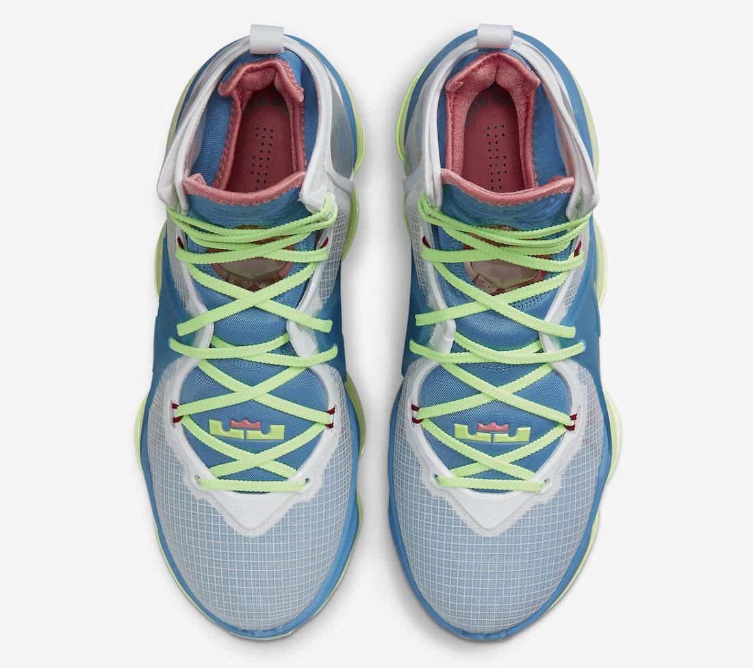 Nike LeBron 19 Neon Green Blue DC9341-400 Release Date Info