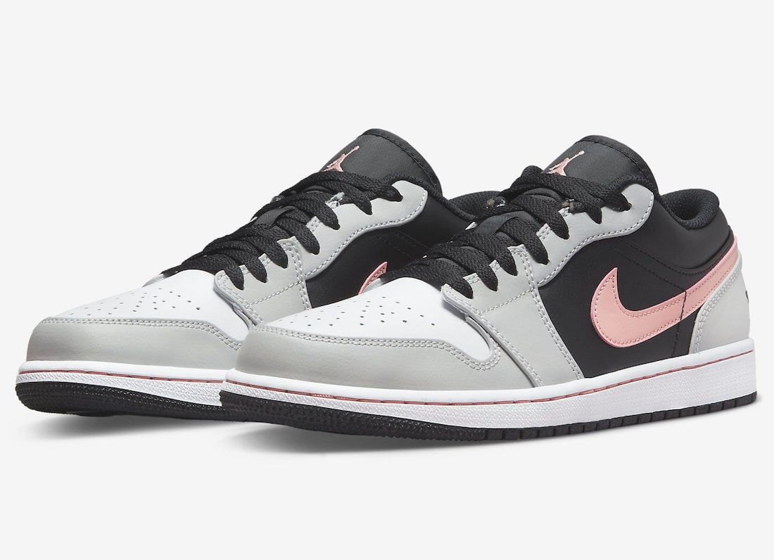 Air Jordan 1 Low in Black, Grey, and Pink