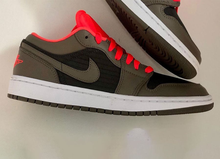 Air Jordan 1 Low Black Olive Crimson