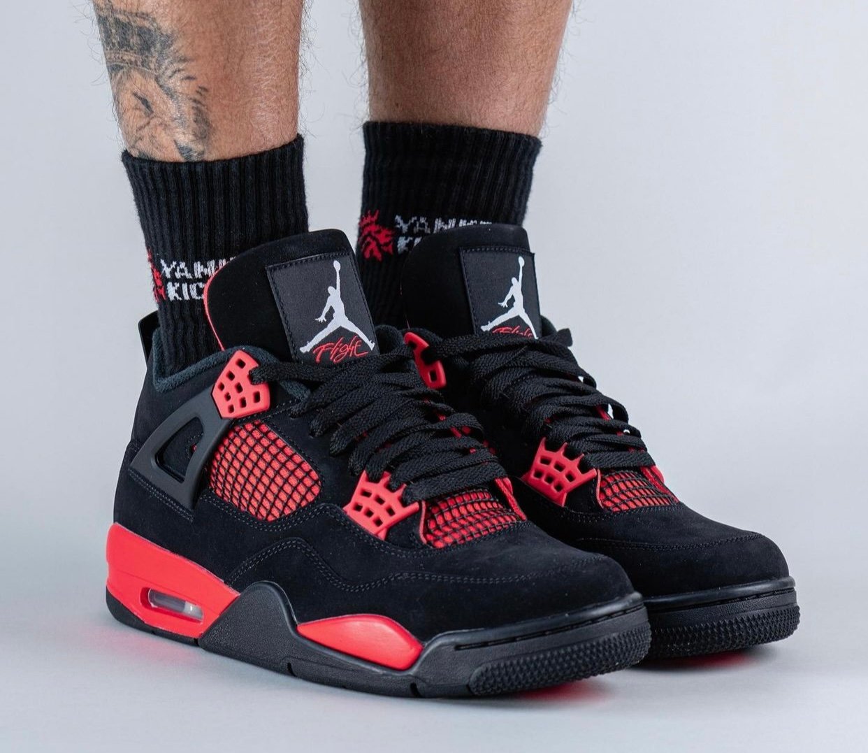 Air Jordan 4 Red Thunder Crimson CT8527-016 On-Feet