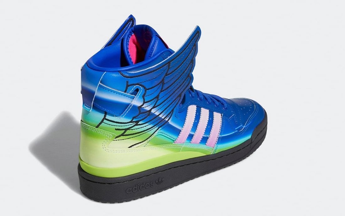 Jeremy Scott adidas Forum Hi Wings 4.0 Gradient Blue Green GY4421 Release Date Info