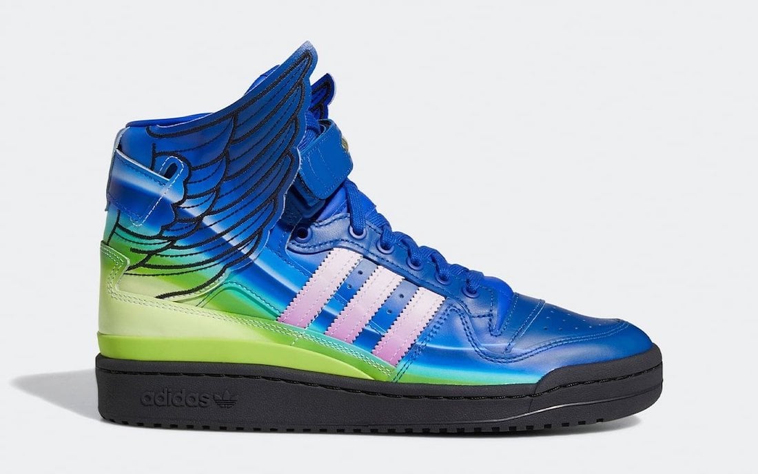 Jeremy Scott x adidas Forum Hi Wings 4.0 Features Gradient Blue and Green
