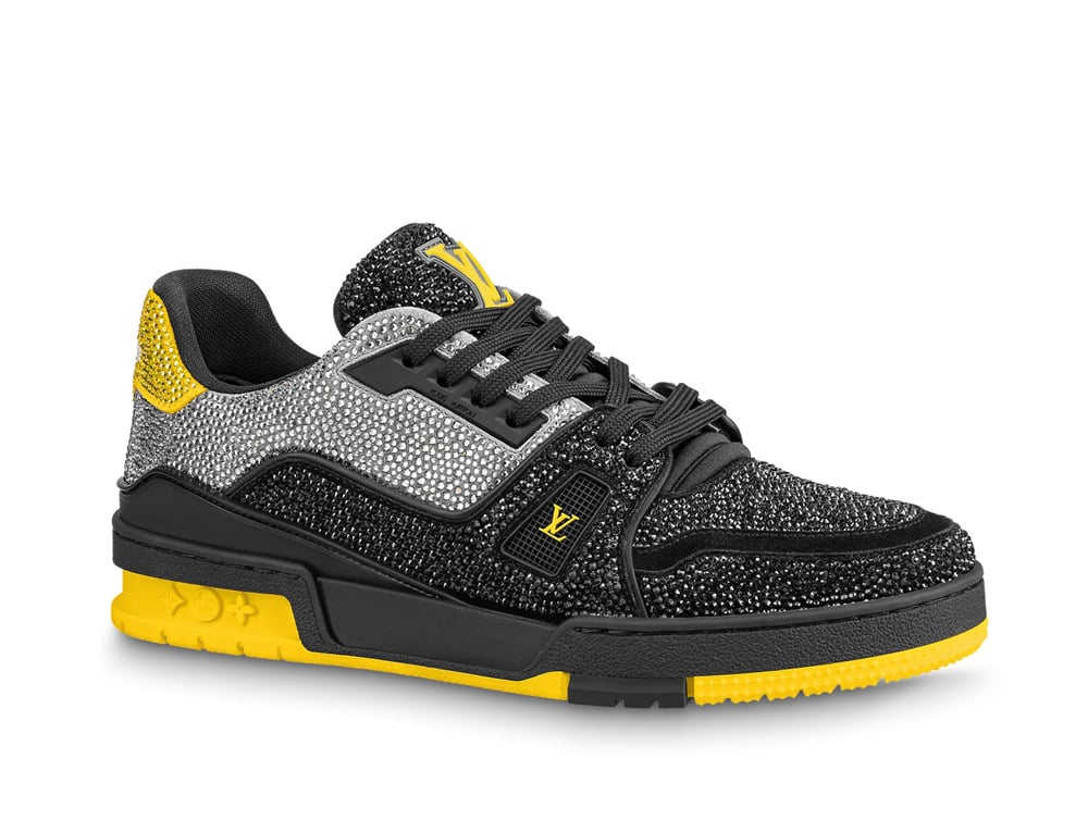 Louis Vuitton LV Trainer Crystals Black Yellow Release Date Info