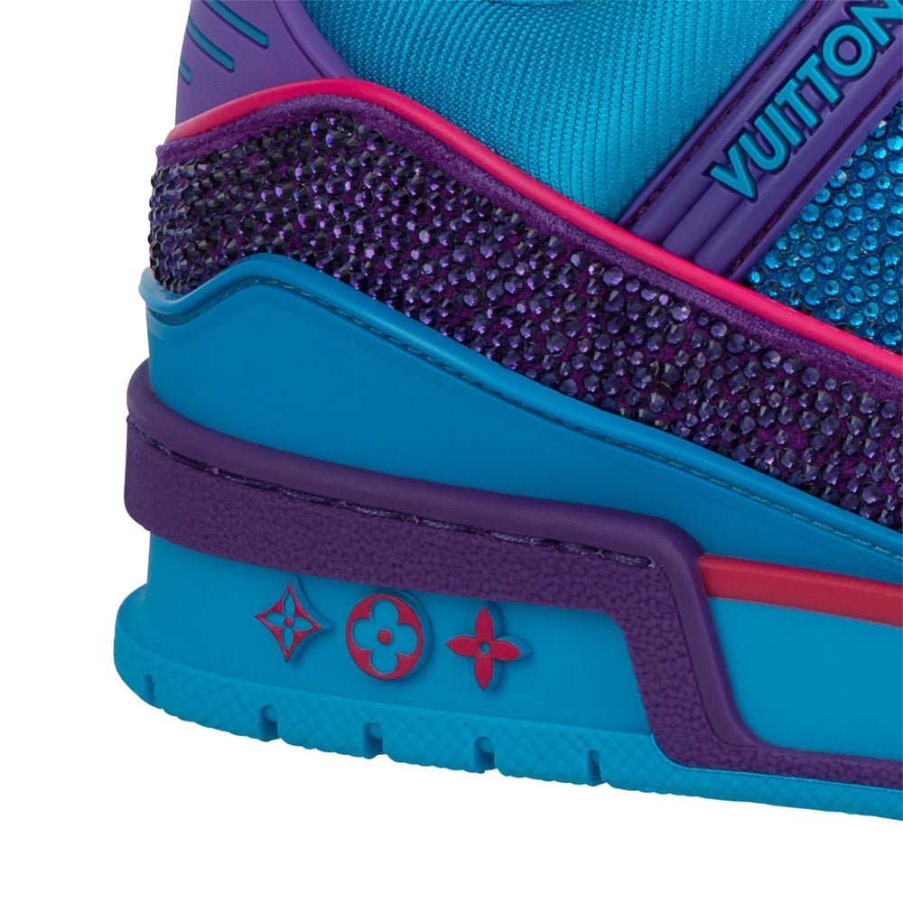Louis Vuitton LV Trainer Crystals Blue Purple Pink Release Date Info