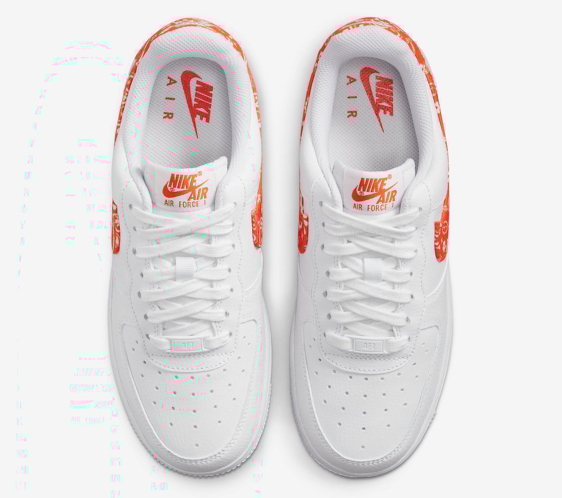 Nike Air Force 1 Low Orange Paisley DJ9942-102 Release Date Info