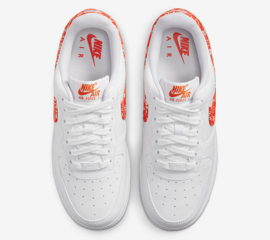 Nike Air Force 1 Low Orange Paisley DJ9942-102 Release Date Info