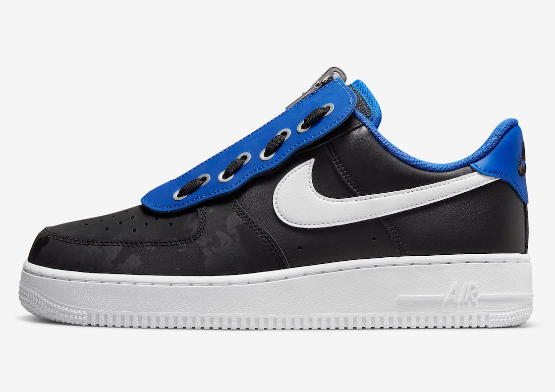 Nike Air Force 1 Low Shroud Black Blue White DC8875-001 Release Date Info