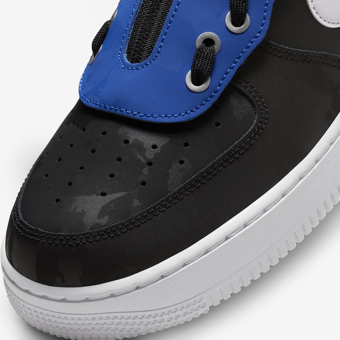 Nike Air Force 1 Low Shroud Black Blue White DC8875-001 Release Date Info