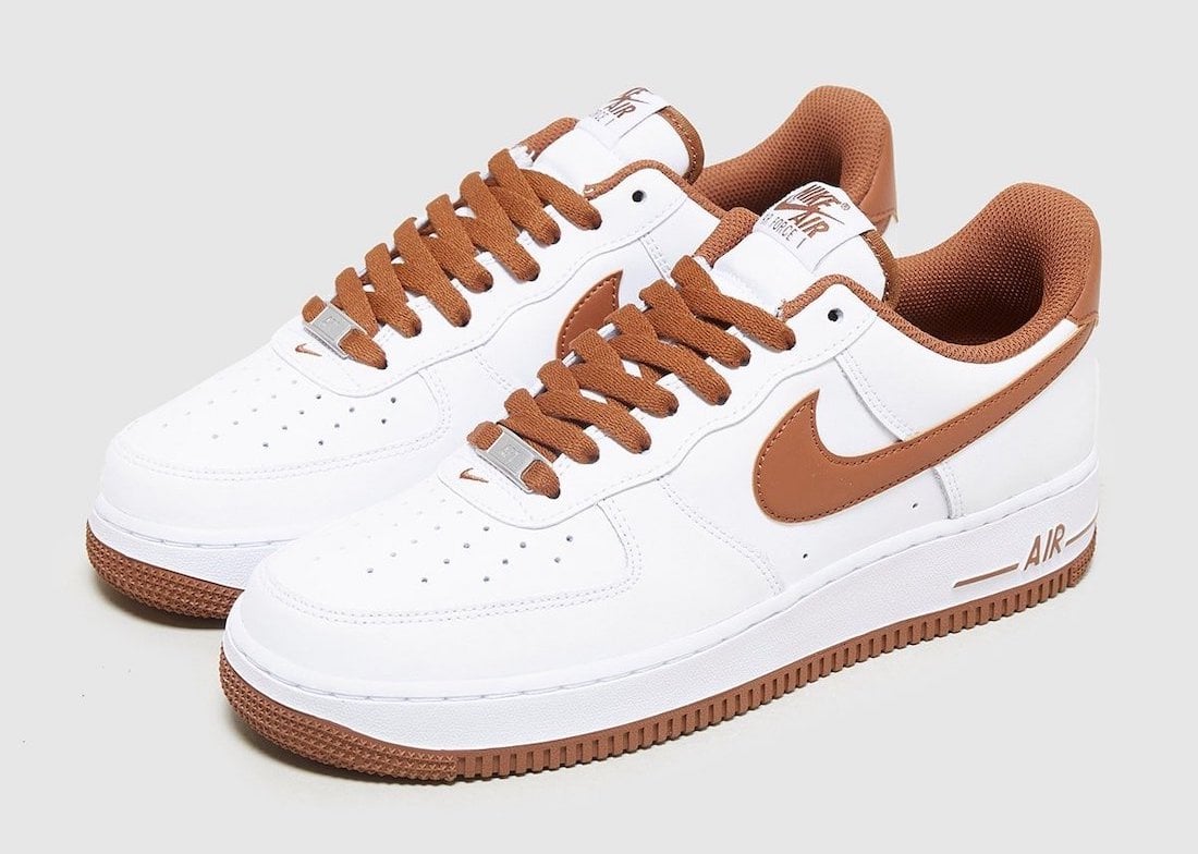 This Nike Air Force 1 Low Features Chocolate Brown Accents