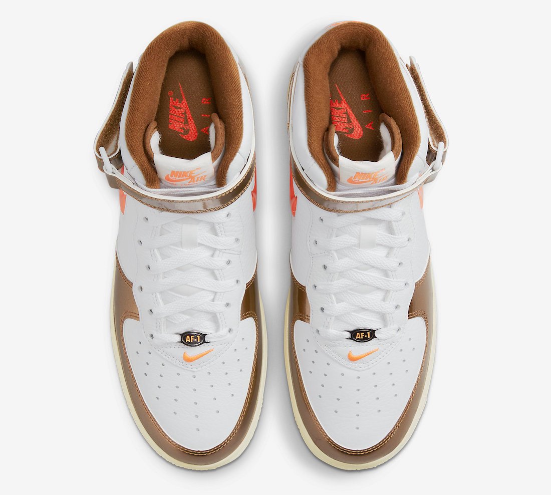 Nike Air Force 1 Mid White Total Orange Ale Brown Beach DH5623-100 Release Date Info