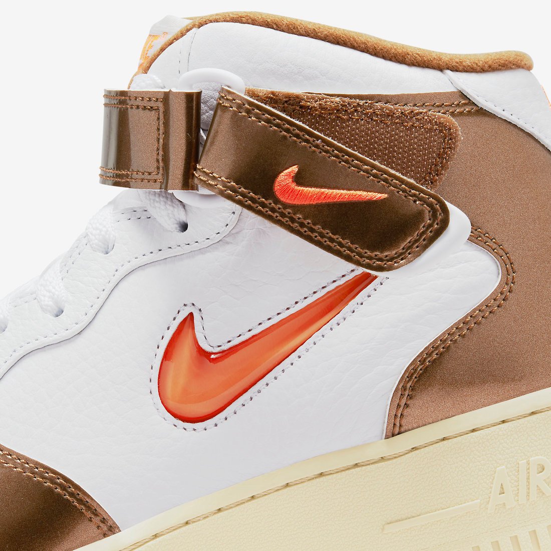 Nike Air Force 1 Mid White Total Orange Ale Brown Beach DH5623-100 Release Date Info