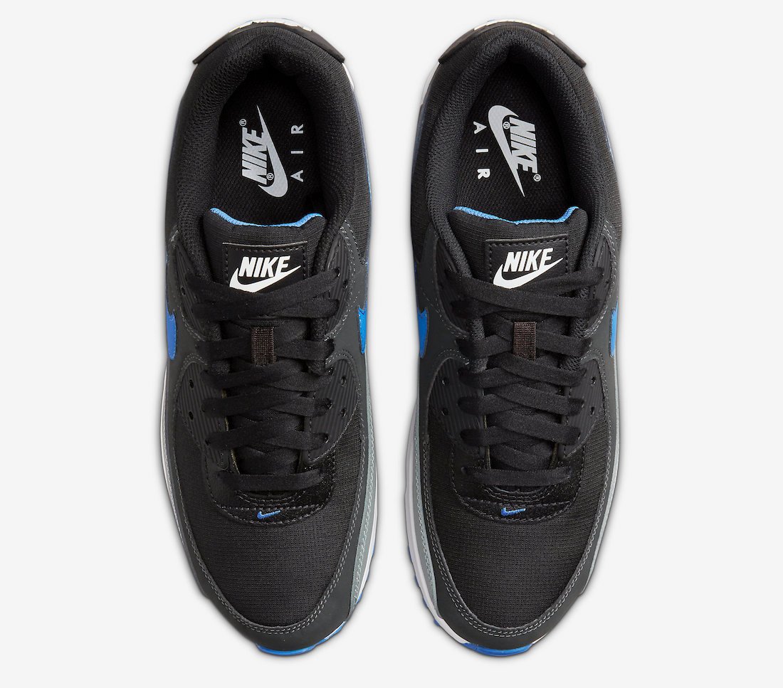 Nike Air Max 90 Black Grey Blue DH4619-001 Release Date Info