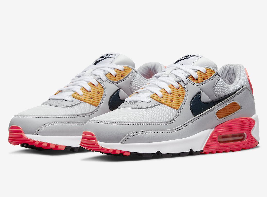 Nike Air Max 90 Grey Yellow Infrared DH5072-001 Release Date Info