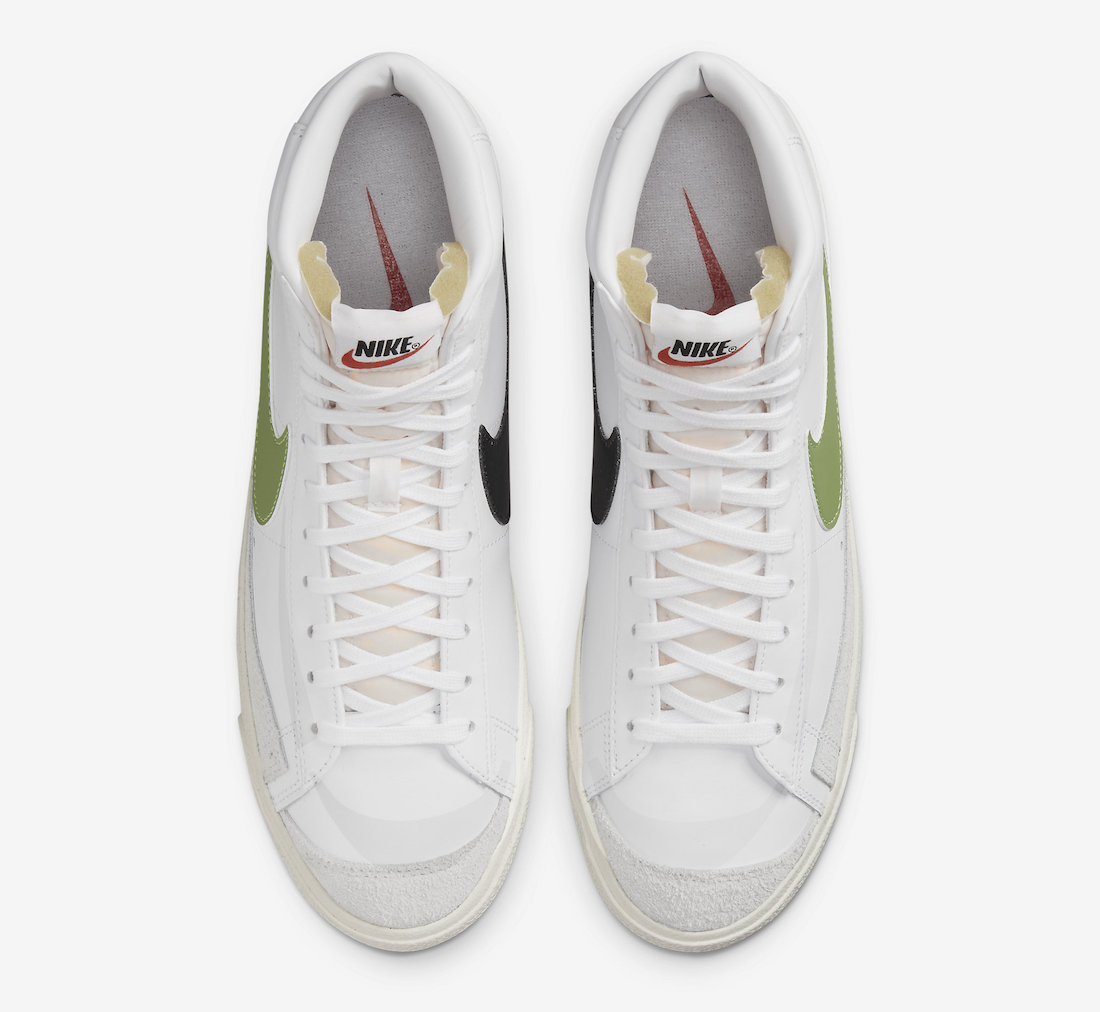 Nike Blazer Mid 77 Alternating Swoosh Green Black BQ6806-116 Release Date Info
