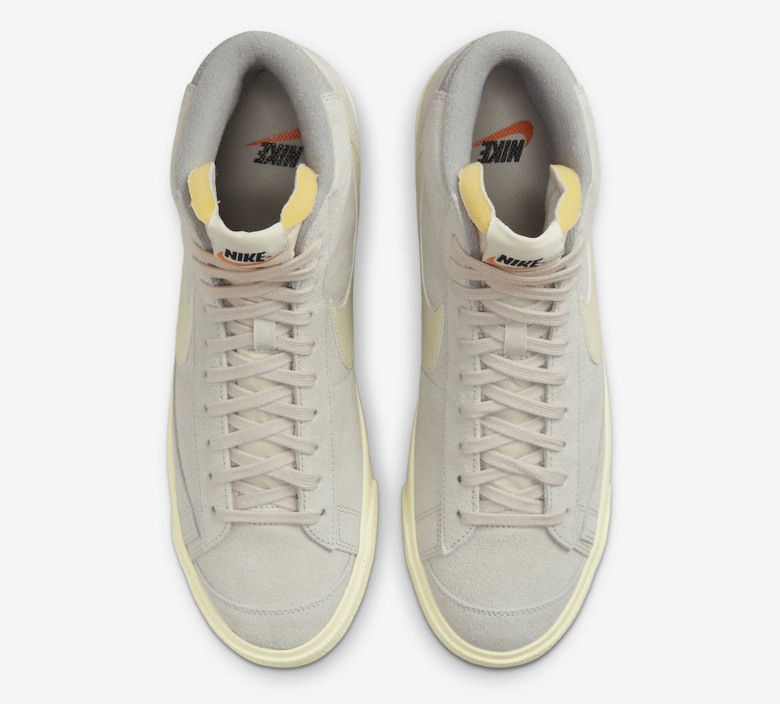 Nike Blazer Mid 77 Premium Vintage Light Bone Coconut Milk Medium Grey DM0178-001 Release Date Info