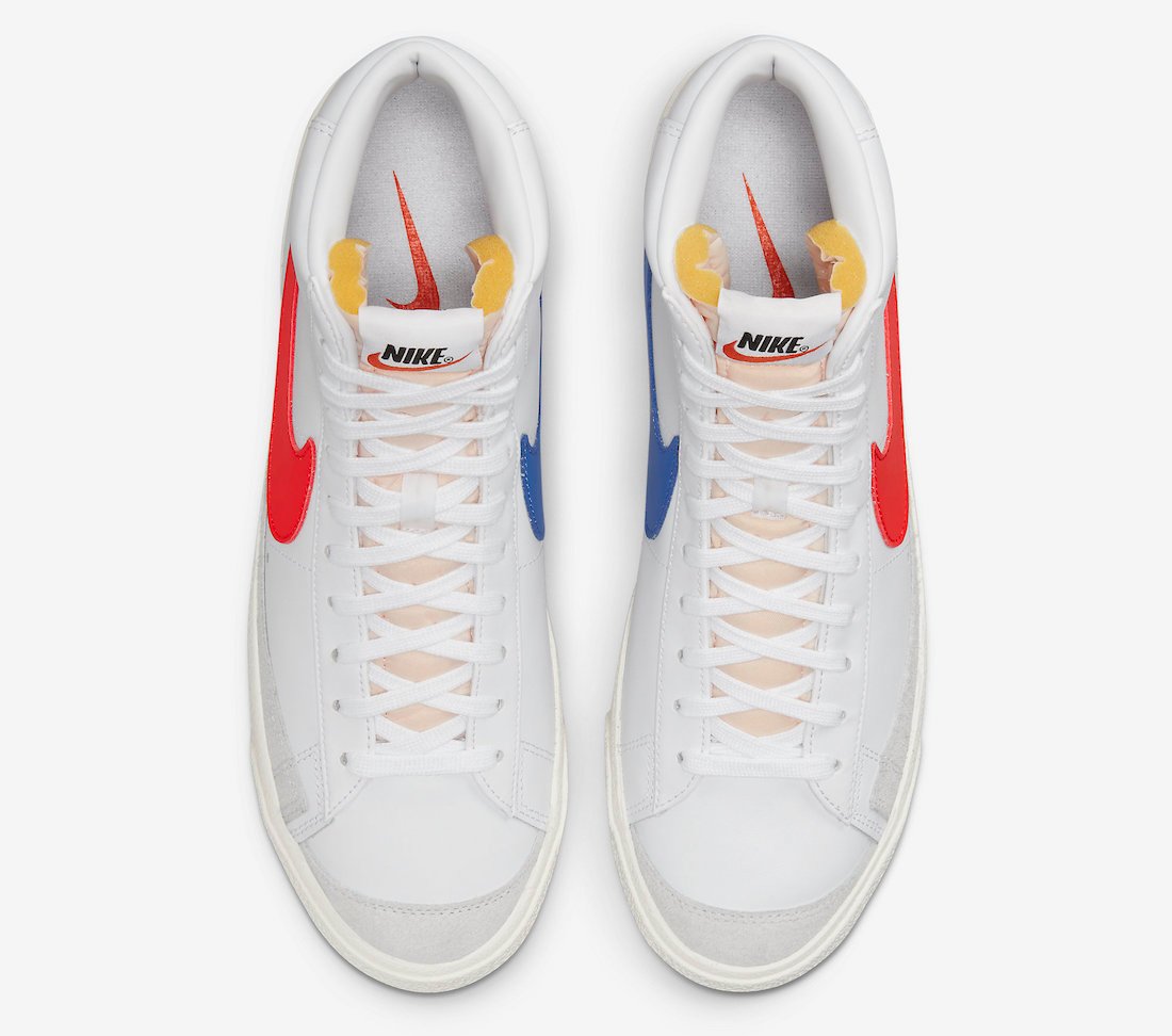 Nike Blazer Mid 77 White Red Blue BQ6806-117 Release Date Info