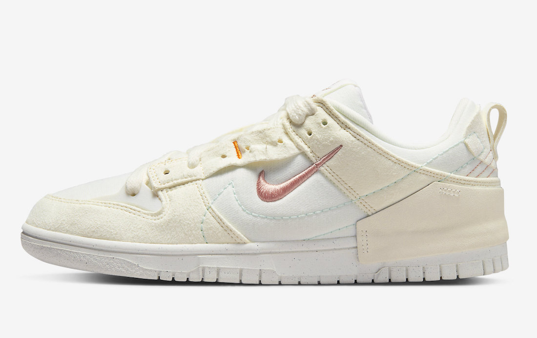 Nike Dunk Low Disrupt 2 Pale Ivory Light Madder Root Sail Venice DH4402-100 Release Date Info