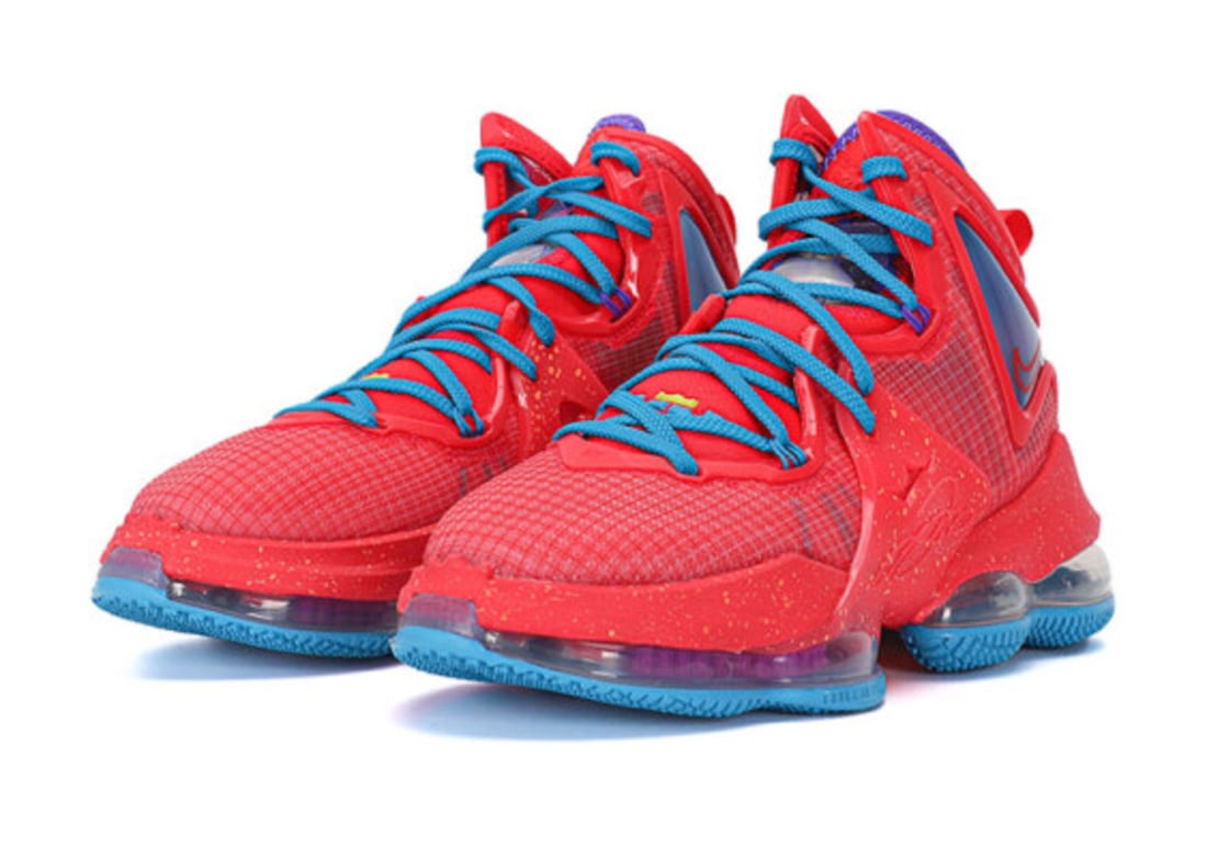 Nike LeBron 19 Kings Crown Siren Red Laser Blue DC9340-600 Release Date Info