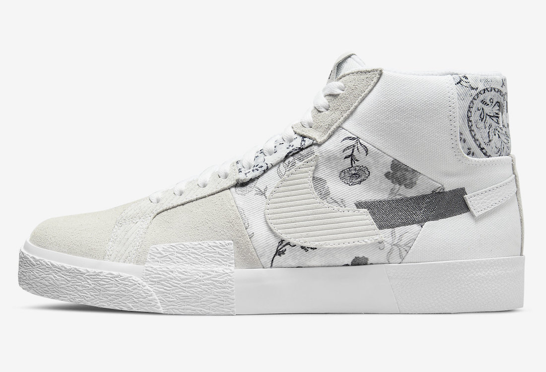 Nike SB Blazer Mid Edge Floral Paisley DM0859-100 Release Date Info