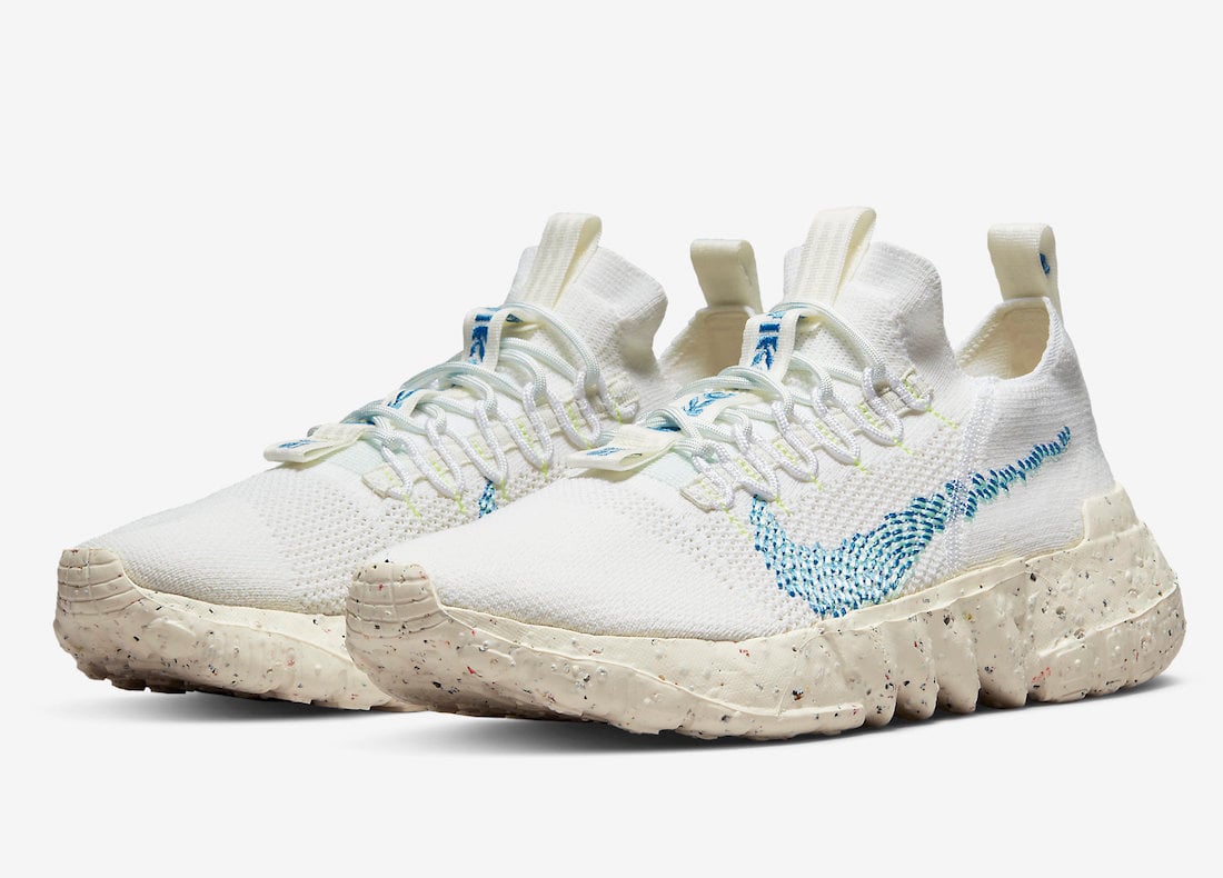 Nike Space Hippie 01 in White and Light Blue