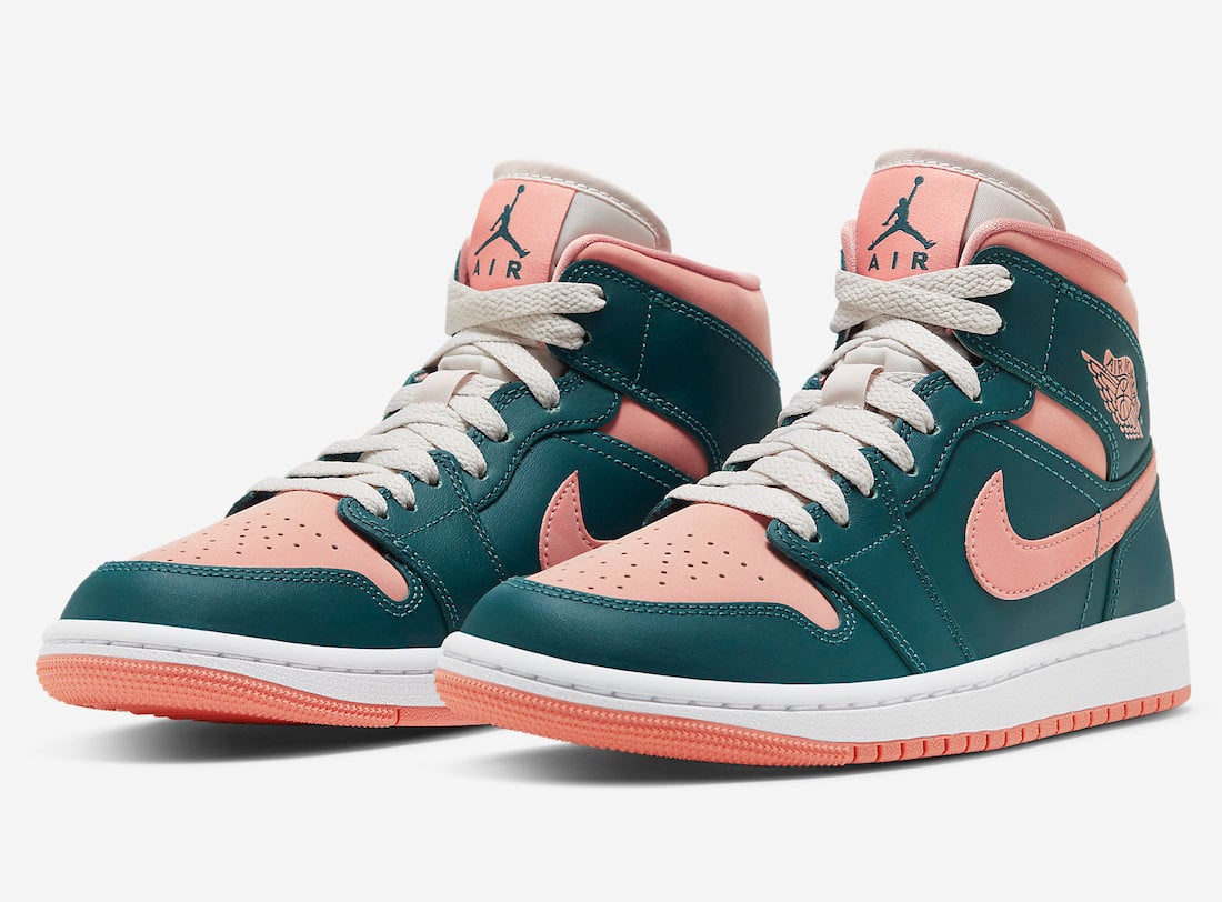 Air Jordan 1 Mid ‘Dark Teal Green’ Official Images