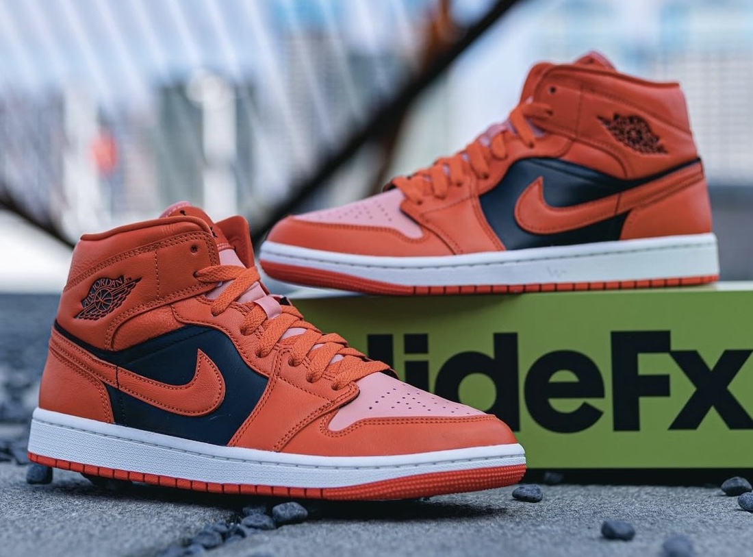 jordan 1 black and orange mid