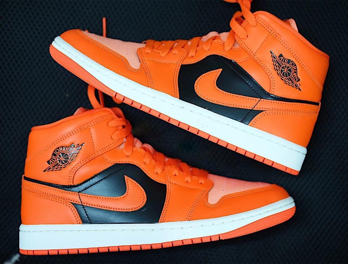 Air Jordan 1 Mid Orange Black Release Date Info