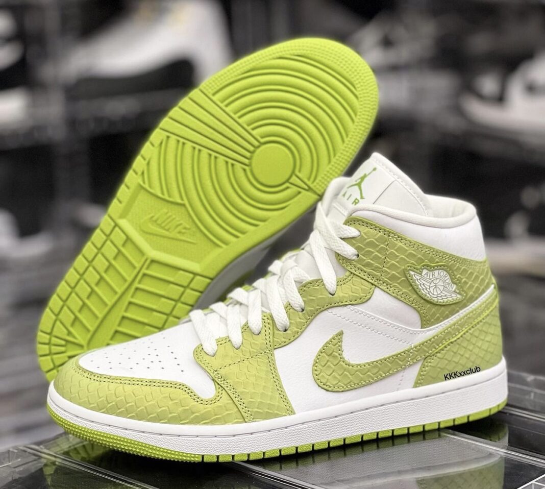 Air Jordan 1 Mid Green Python Snakeskin DV2959-113 Release Date Info ...