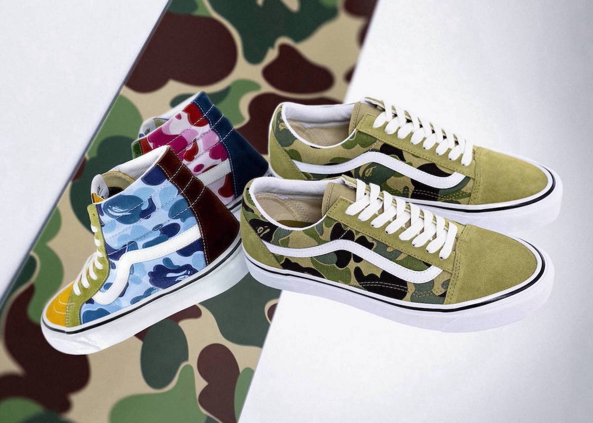 Bape x Vans SK8-Hi Old Skool Camo 2022