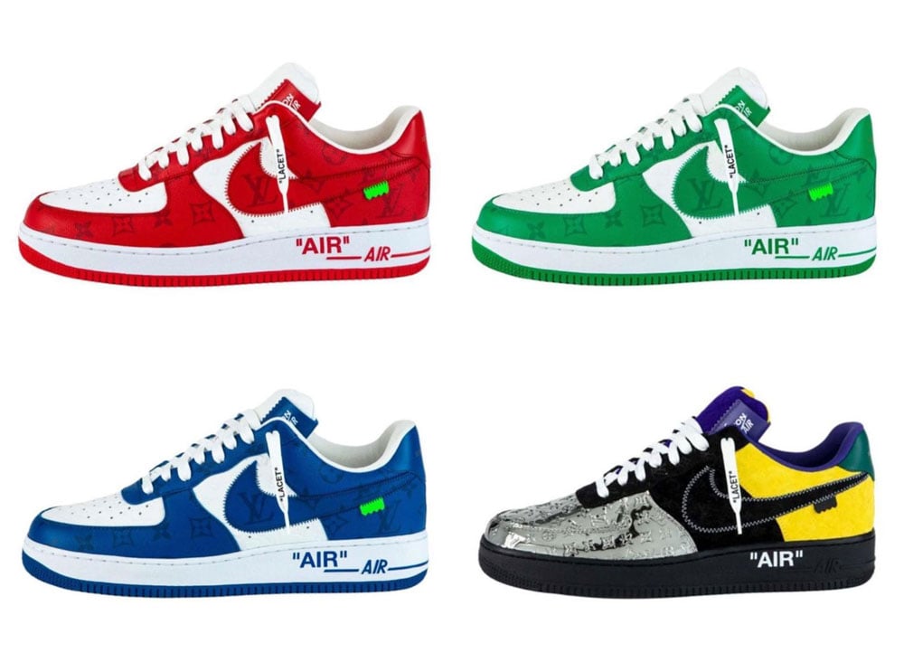 Louis louis vuitton nike air jordan i shoes Vuitton x Nike Air Force 1 Low Colorways + Release Dates
