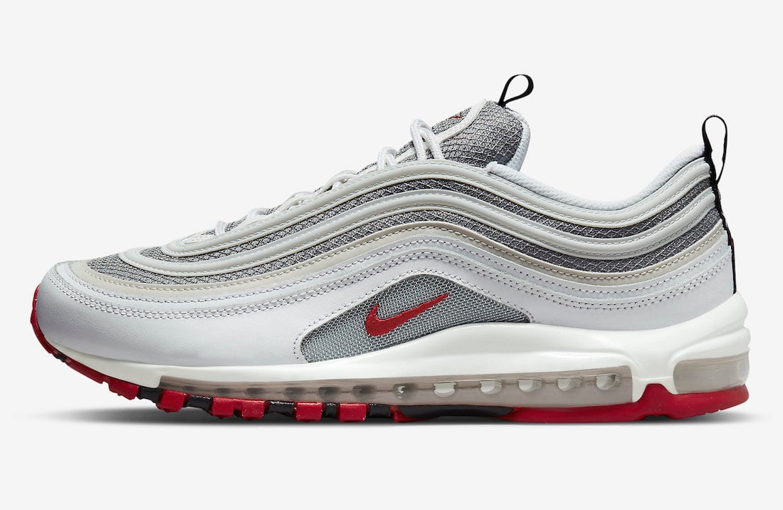 Nike Air Max 97 White Bullet White Grey Red DM0027-100 Release Date