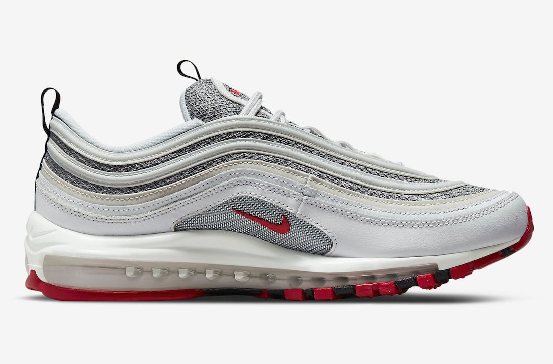 Nike Air Max 97 White Bullet White Grey Red DM0027-100 Release Date