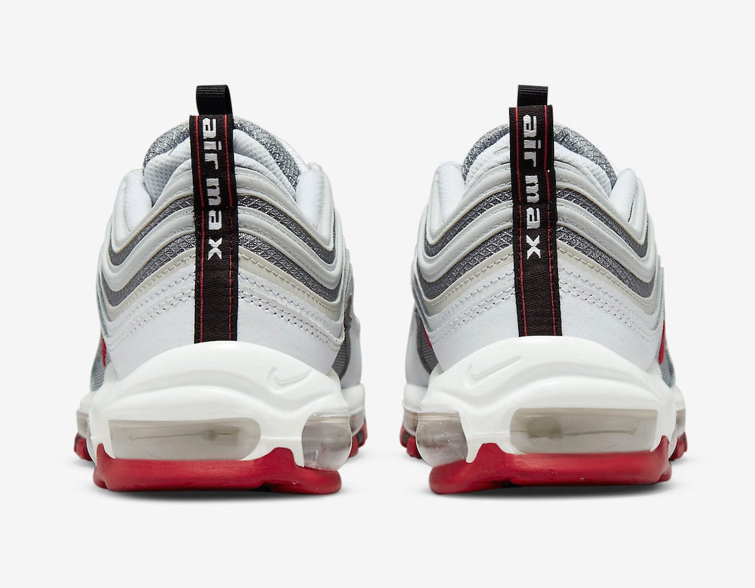 Nike Air Max 97 White Bullet White Grey Red DM0027-100 Release Date