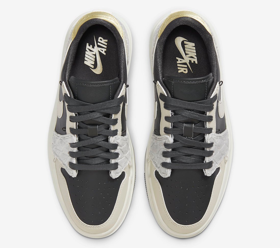 Air Jordan 1 Elevate Low Black Grey Gold DV1494-001 Release Date Info